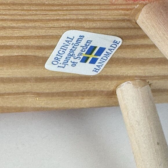 Ljungstroms Tomte Vintage Sweden 4” Christmas Figurine Wooden Decor Art Skiing - Picture 6 of 12